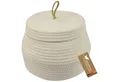 Produktbild: HMF Aufbewahrungskorb Aufbewahrungskorb Badezimmer rund, Korb mit Deckel aus Baumwolle, Hoch, 25,5 x 19 cm, Creme