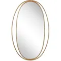 Produktbild: Beliani Wandspiegel, Gold, Metall, Oval, 53x90x3 cm, Spiegel, Wandspiegel