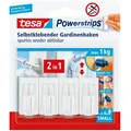 Produktbild: tesa Powerstrips Vorhangklammern, weiß, 4 Stück