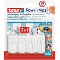 Produktbild: Tesa - Powerstrips Vario-gardinenhaken / Selbstklebende Gardinenhaken Von Wieder Ablösbar Und Mehrfach Verwendbar / Bis 1 Kg Belastung / 1 X 4 Stück / Weiß