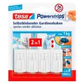 Produktbild: tesa Gardine Klebehaken für max. 1,0 kg, 1,4 x 3,4 cm, 4 St.