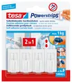 Produktbild: tesa Powerstrips Vario Gardinenhaken weiß 4 Haken und 6 Strips