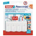 Produktbild: Tesa Powerstrips-Vario Powerstrips® Gardinenhaken Haken Strips Klebestrips Weiß