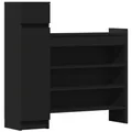 Produktbild: vidaXL Schuhschrank Schwarz 100,5x28x100 cm Holzwerkstoff