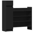Produktbild: vidaXL Schuhschrank Schuhregal Schwarz 100,5x28x100 cm Holzwerkstoff