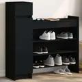 Produktbild: Schuhschrank Schwarz 100,5x28x100 cm Holzwerkstoff