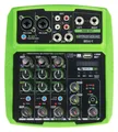 Produktbild: USB-betriebener 4-Kanal Mini-Mixer in Grün mit Bluetooth, USB & Audio-Interface