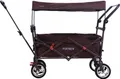Produktbild: FUXTEC Bollerwagen Braun FX-CT700 - mit Sonnendach | bis 75Kg | zusätzlicher Schiebegriff | Zweibremssystem | 2 Sitzsplätze | 120cm x 56cm x 98cm Braun