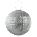 Produktbild: LUMIZ Solarlaterne - für Außen - Lace - Runden - Gartenbeleuchtung - Solarlampen - Gartendeko - 30cm - Silber