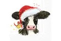 Produktbild: Ambiente Luxury Paper Products Papierserviette, Servietten Papier 33x33cm 3-lagig mit Weihnachtskuh Motiv 20 Stk.