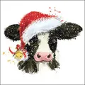 Produktbild: 20 Papierservietten Servietten CHRISTMAS COW BELL Ambiente 33x33cm | Kuh