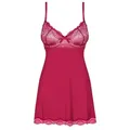 Produktbild: Obsessive Negligé Babydoll Rosalyne weinrot mit Spitze Negligee mit String (2-tlg) rot