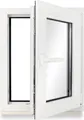 Produktbild: Kellerfenster Kunststoff weiß Dreh-Kipp 80x85 cm(BxH) DIN Rechts 2 -fach Glas Dichtung Schwarz
