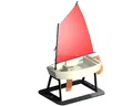 Produktbild: Krick Segelboot Optimist Segeljolle 1:10 Holz Bausatz