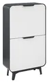 Produktbild: ARREGUI Round CR441-R Design Mülleimer für die Küche | 4 Fächer Mülltrennsystem aus Stahl | 4 x 17 L (68 L) | 4 Fach Abfalleimer | Herausnehmbare Inneneimer mit Griff | anthrazit und weiß matt