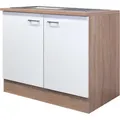 Produktbild: Flex-Well Classic Küchen-Spülenunterschrank Florida 100 cm Weiß-Sonoma Eiche