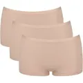 Produktbild: sloggi Panty GO Daily Cotton (3er Pack) Glanz-Effekt Details, elastisch, bequem, Baumwollmix beige S