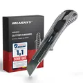 Produktbild: HASKYY Cutter Messer Universal Professional Extra scharfer SK5 Klinge Cuttermesser 18mm Abbrechklinge Kartonmesser Teppichmesser - Silber