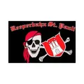 Produktbild: Fahne Flagge St. Pauli 3 - 90 x 150 cm  F43 Reeperbahn Totenkopf