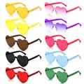 Produktbild: 10 Stück Herz Sonnenbrille Set, Lustige Sonnenbrille ohne Rahmen, Partybrille...