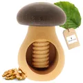 Produktbild: HOFMEISTER® Nussknacker - Buchenholz - ca. 10 cm hoch - leichtes Knacken von Nüssen - mit Schraubgewinde