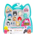 Produktbild: Squish-a-longs SQAL0086-8er Pack, enthält 8X 2,5 cm Mini-Squish mit 2X Accessoires, 1x Ring und 1x Collectors Guide (Serie 3, Style 4) - Sammeln, Tauschen und Spielen