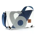 Produktbild: 360° Grad Törn Schultertasche Segeltuch weiß-blau, Zahl hellgrau