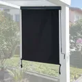 Produktbild: Vertikalmarkise MCW-F42, Senkrechtmarkise Sichtschutz Außenrollo Rollo ,UV-Schutz 50 Stoff 250x100cm, schwarz