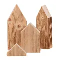 Produktbild: UNUS Nature by Kolibri Deko Häuser Aufsteller aus Holz im 3er Set