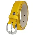 Produktbild: LINDENMANN Ledergürtel gelb Bundweite 85 cm Gesamtlänge 100 cm W 33.5 M | Bundweite 85 cm Gesamtlänge 100 cm W 33.5 M