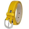 Produktbild: LINDENMANN Ledergürtel Damen 30 mm Nappa-Leder gelb, Farbe/Color:gelb, Size US/EU:Bundweite 85 cm Gesamtlänge 100 cm W 33.5 M