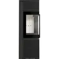 Produktbild: Kaminofen aus Stahl KRATKI TORA/S 8 kW Ø 150 Quarzsinter Nero Assoluto mit Türfeder