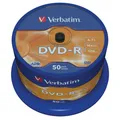Produktbild: 1x50 Verbatim DVD-R 4,7GB 16x Speed, matt silver