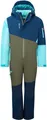 Produktbild: Trollkids Kids Hallingdal Snowsuit pine green/my. blue/arctic blue - Größe 116 Kinder