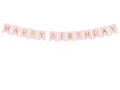 Produktbild: PartyDeco Banner Happy Birthday rosa | 15 x 175 cm