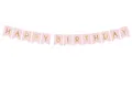 Produktbild: partydeco Wimpelkette, Happy Birthday Girlande 15x175cm rosa