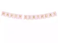 Produktbild: 5902230774988 Girlanda Happy Birthday jasno różowa 15x175cm PartyDeco