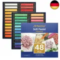 Produktbild: Artecho Pastellkreide 48er Premium Set, 46 Farben Darunter 4 Fluoreszierende