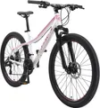 Produktbild: BIKESTAR Hardtail Aluminium Mountainbike 26 Zoll, 21 Gang Shimano Schaltung mit Scheibenbremse | 16 Zoll Rahmen MTB Erwachsenen- und Jugendfahrrad | Weiß