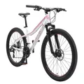 Produktbild: BIKESTAR Hardtail Aluminium Mountainbike 26 Zoll, 21 Gang Shimano Schaltung mit Scheibenbremse | 16 Zoll Rahmen MTB Erwachsenen- und Jugendfahrrad | Weiß