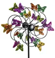 Produktbild: 560285 Stecker Windrad Schmetterling 35/124cm schöne Deko aus Metall Bunt