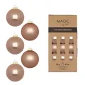 Produktbild: Weihnachtskugeln Glas 4cm 36 Stück - matt & glänzend - Kleine Christbaumkugeln Weihnachtsbaumkugeln für Weihnachten - Christbaumschmuck & Weihnachtsbaumschmuck Beige - Golden Sesame