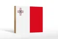 Produktbild: Holzschild Flagge Maltas 18x12 cm Flag of Malta Deko Schild
