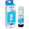 Produktbild: Epson Original-Nachfüll-Tinte C13T00P240, cyan (blau), 104-Serie, 65 ml