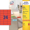 Produktbild: AVERY Zweckform Etiketten 3448 rot 70,0 x 37,0 mm, 100 Blatt