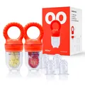 Produktbild: Fruchtsauger Baby von LoveNoobs™ Beißringe 2 Stück Obstschnuller für Babys ab...