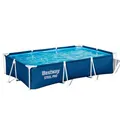 Produktbild: Bestway Steel Pro Frame Pool ohne Pumpe 300 x 201 x 66 cm, dunkelblau, eckig