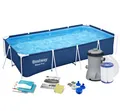 Produktbild: BESTWAY 3 in 1 Set Frame Pool Gartenpool Schwimmbecken mit Filterpumpe 56404
