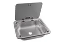 Produktbild: Spülbecken 41,5 x 34 Spüle Glasabdeckung Dometic CE99 Edelstahl WoMo 41545f NEU