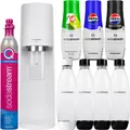 Produktbild: Sodastream Terra Wassersprudler Weiß 4 Flaschen 3 Sirups Quick Connect